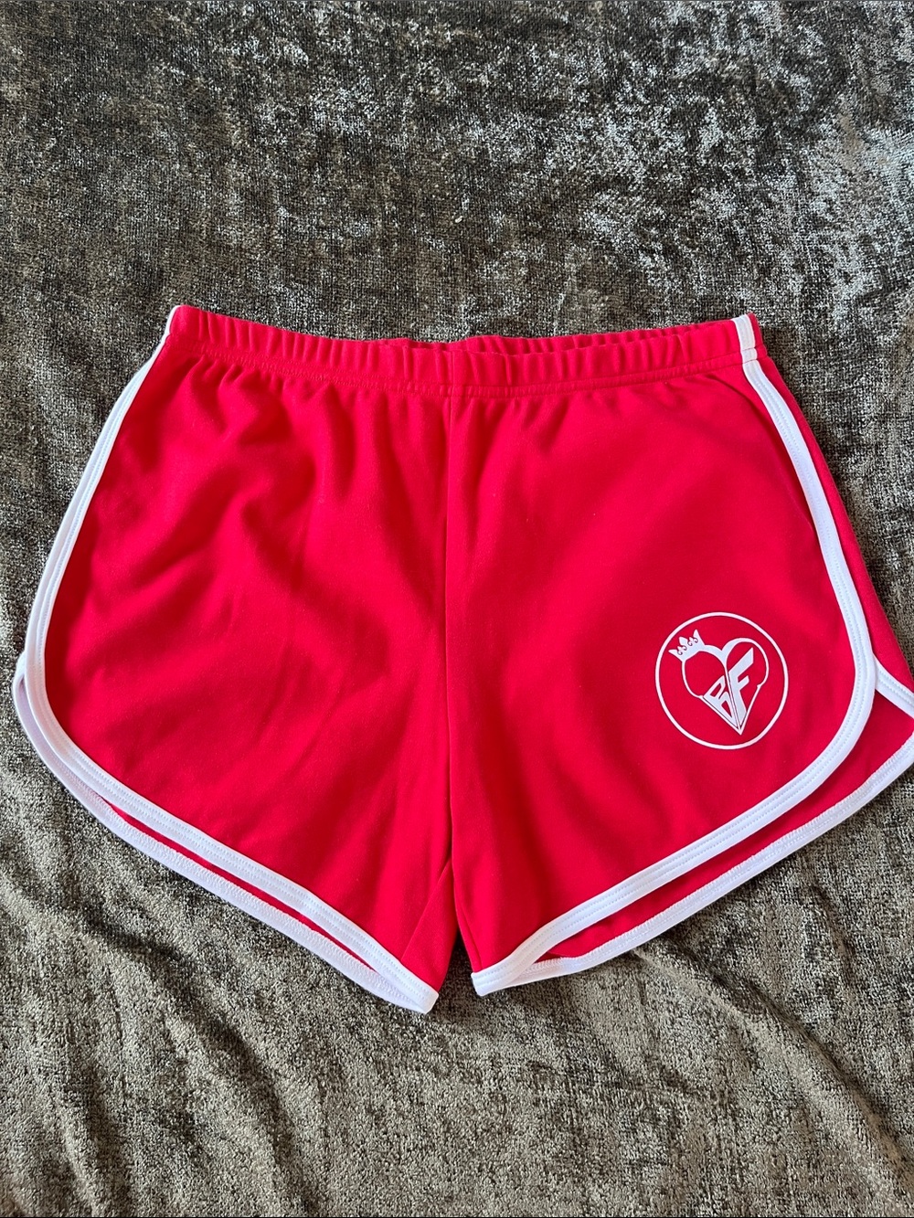 Big Freedia Red Athletic Shorts with White Trim